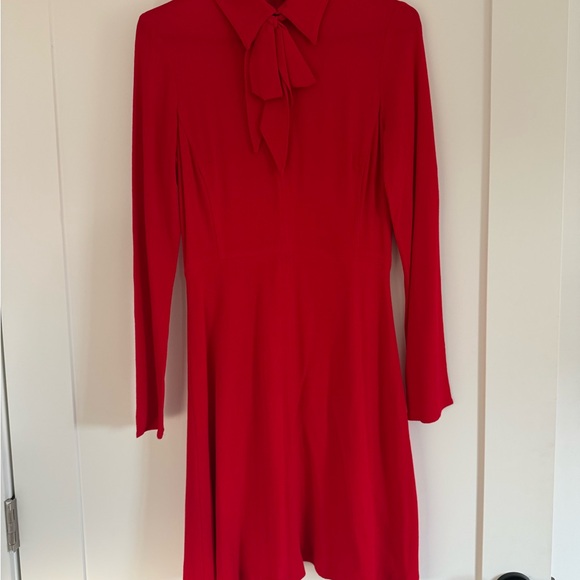 Sandro Red Knee-Length Shirt Dress - Picture 5 of 5